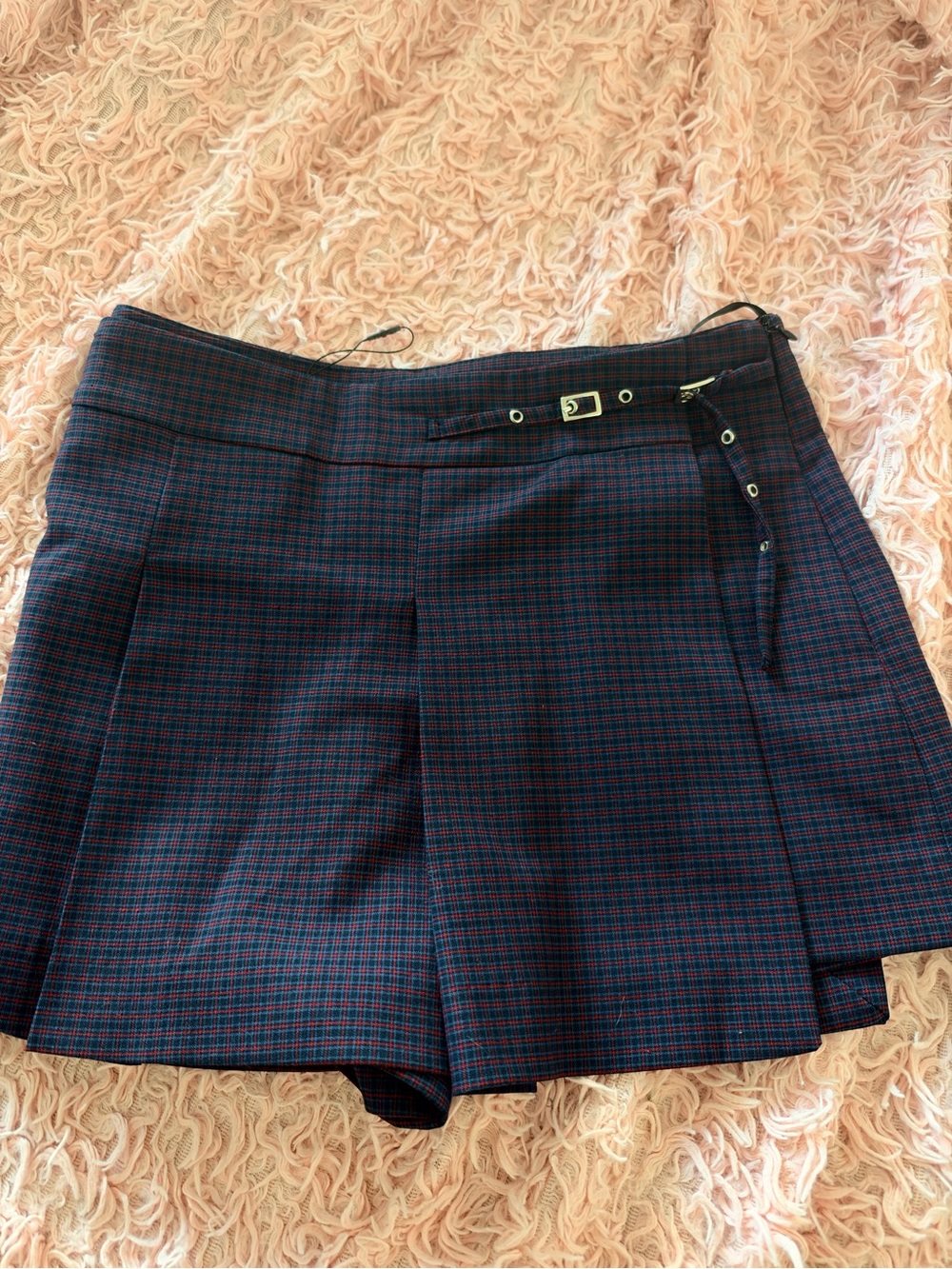 Plaid Navy & Red Women’s Schoolgirl Shorts